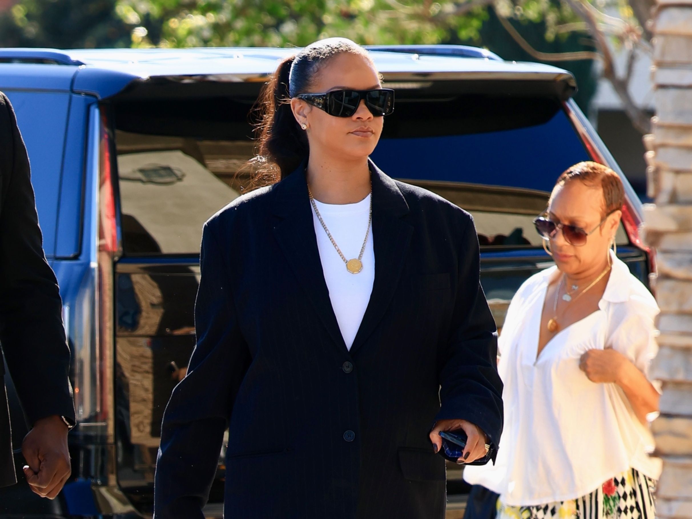 Rihanna Gives the Hailey Bieber Uniform a Try